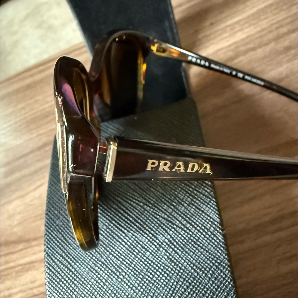 Prada Polarized Women’s Brown and Gold Sunglasses - Picture 10 of 12